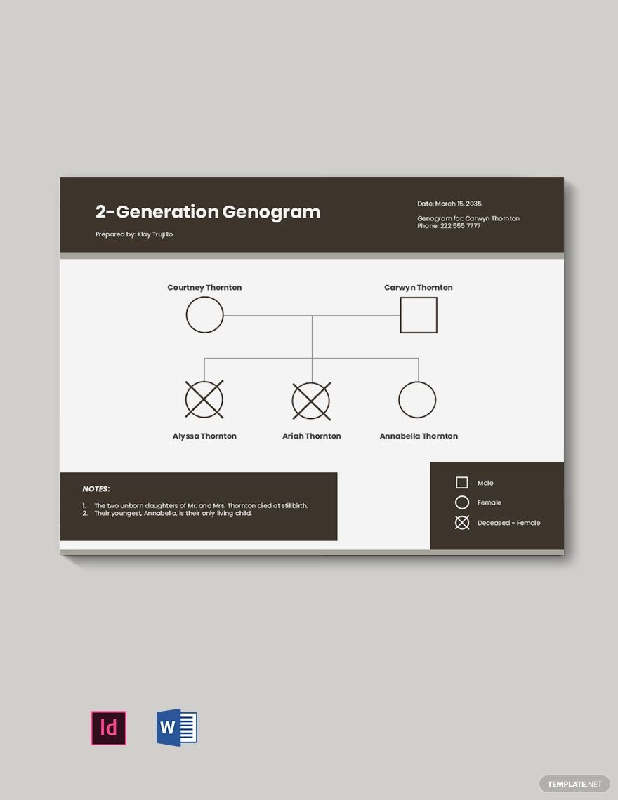 2 Generation Genogram Template in Word, InDesign, Google Docs, Pages - Download | Template.net