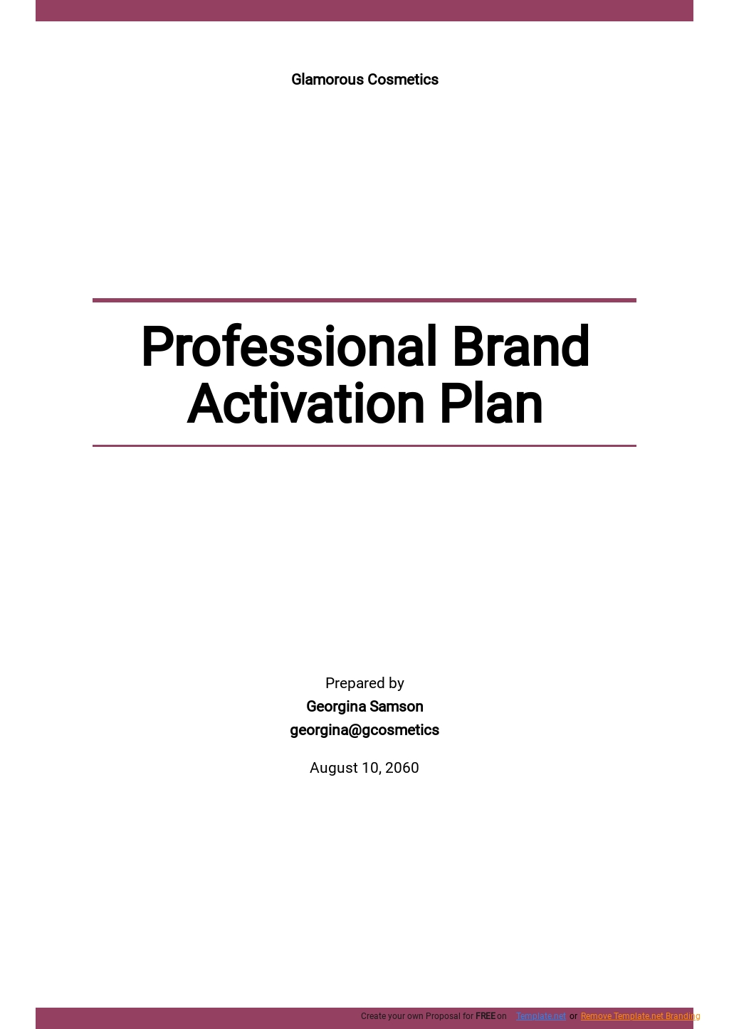 Professional Brand Activation Plan Template .jpe