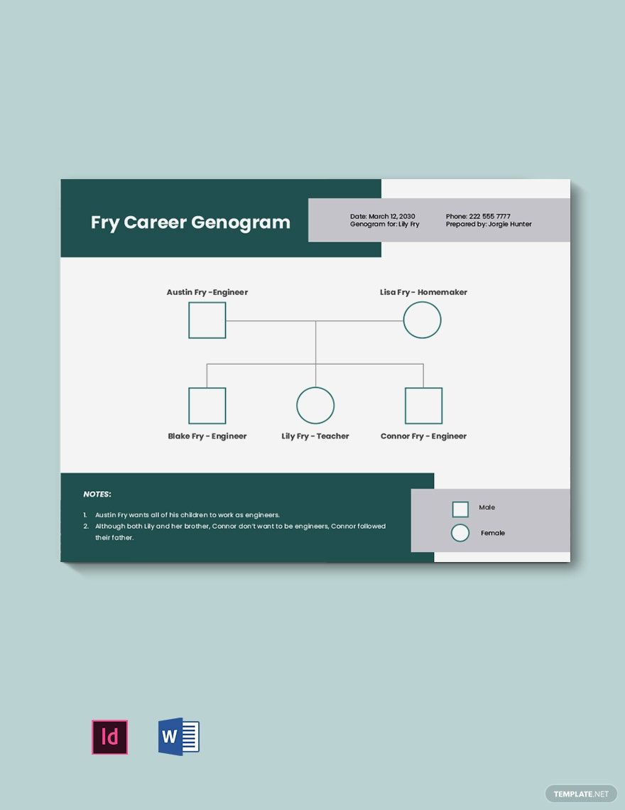 Simple Career Genogram Template