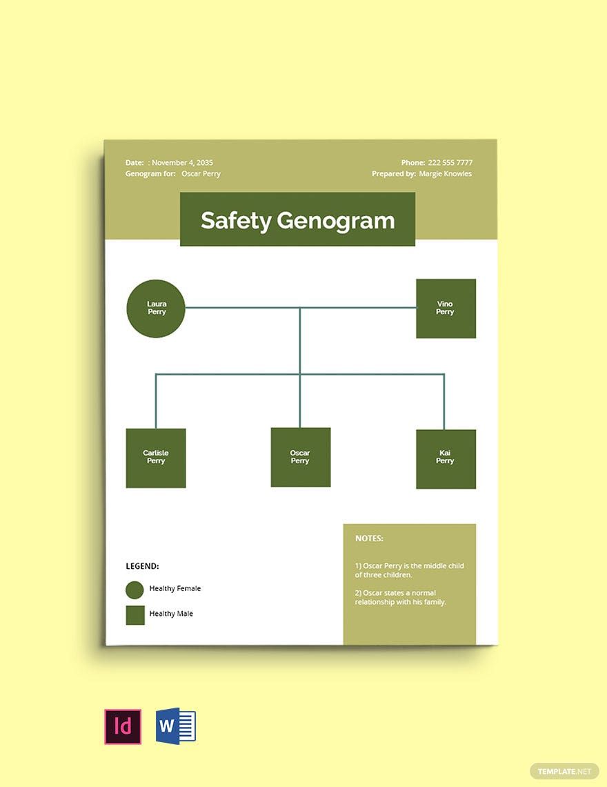 Simple Safety Genogram Template