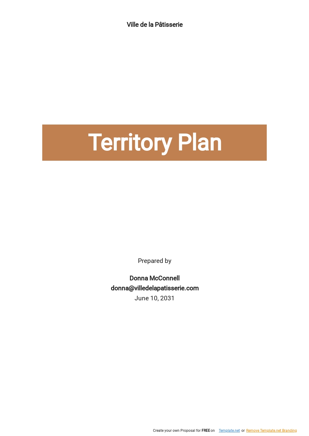 Territory Sales Plan Template Google Docs, Word, Apple Pages, PDF