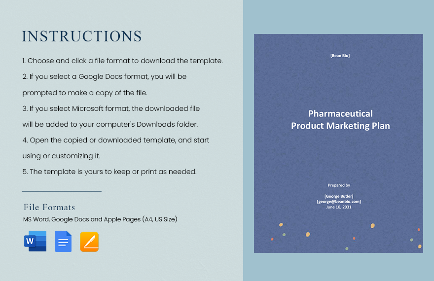 Pharmaceutical Product Marketing Plan Template