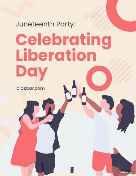Juneteenth Party Flyer Template