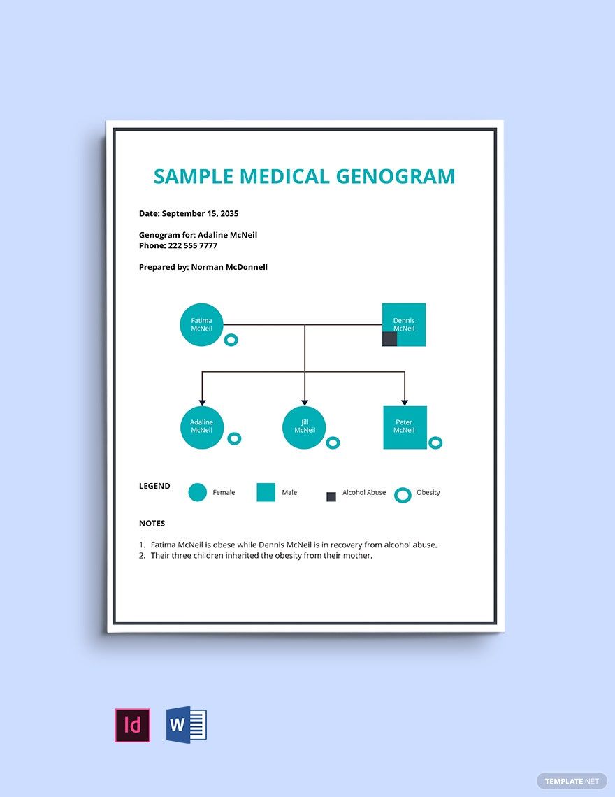 Simple Medical Genogram Template