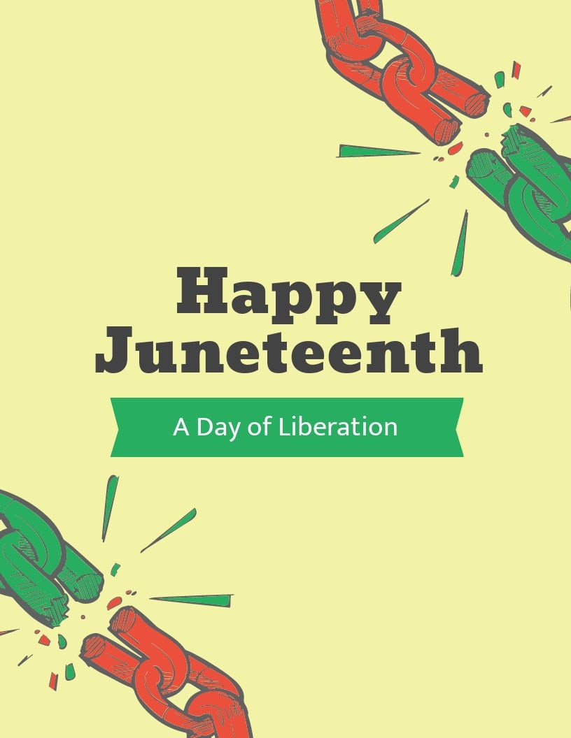 Free Happy Juneteenth Flyer Template in Word, Google Docs, Apple Pages, Publisher