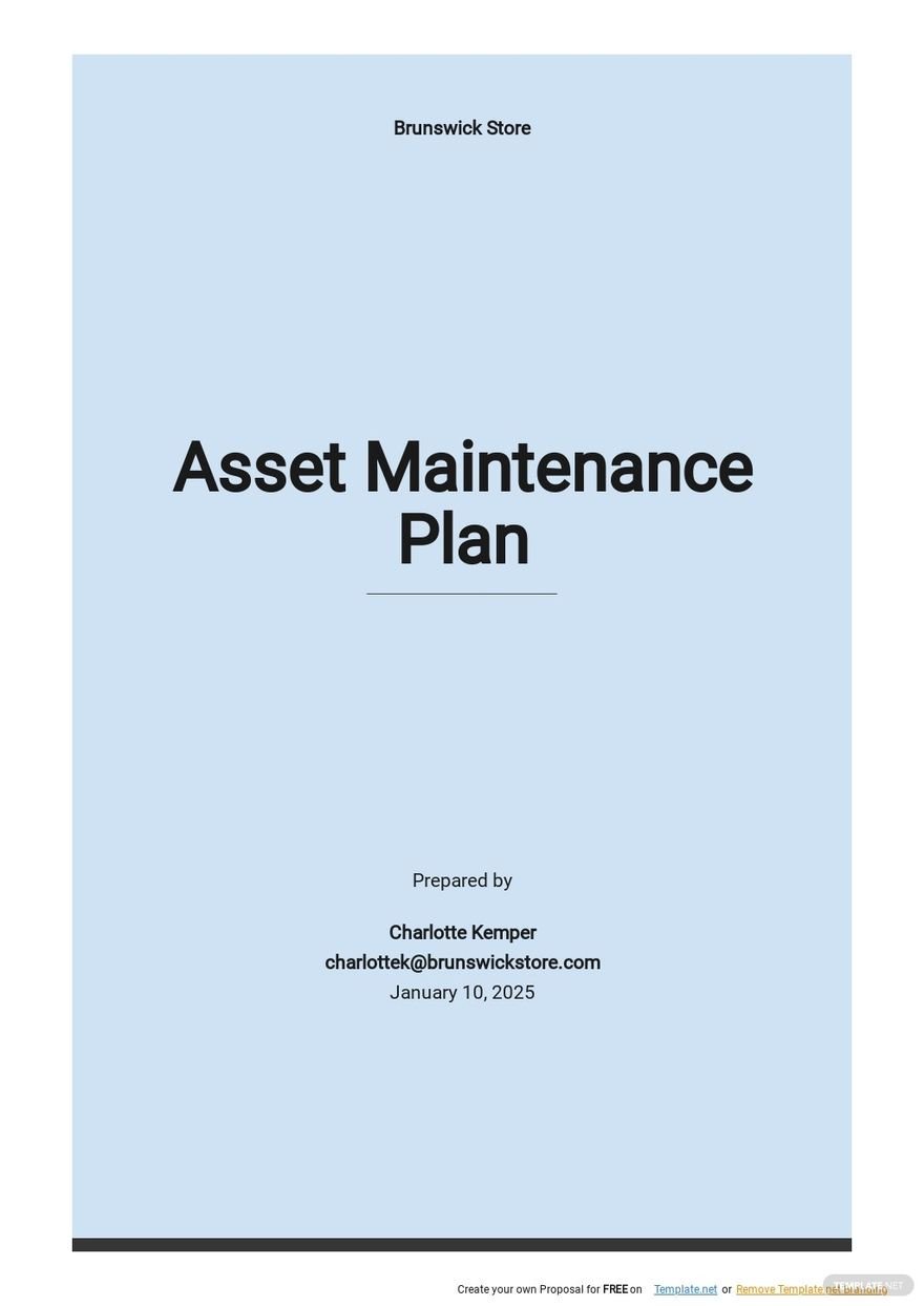 5  Asset Maintenance Plan Templates Free Downloads Template net