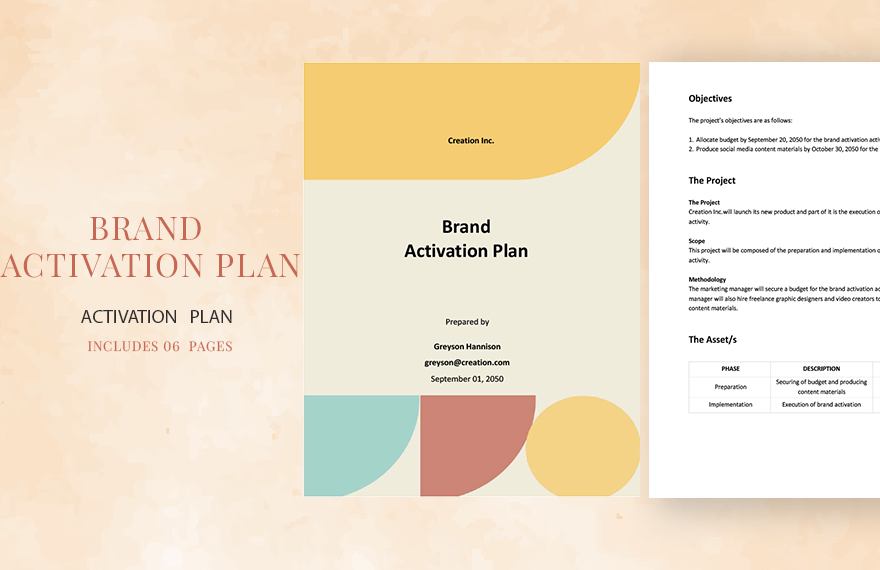 Brand Activation Plan Format Template