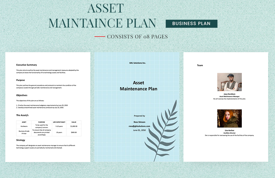 Asset Maintenance Plan Template