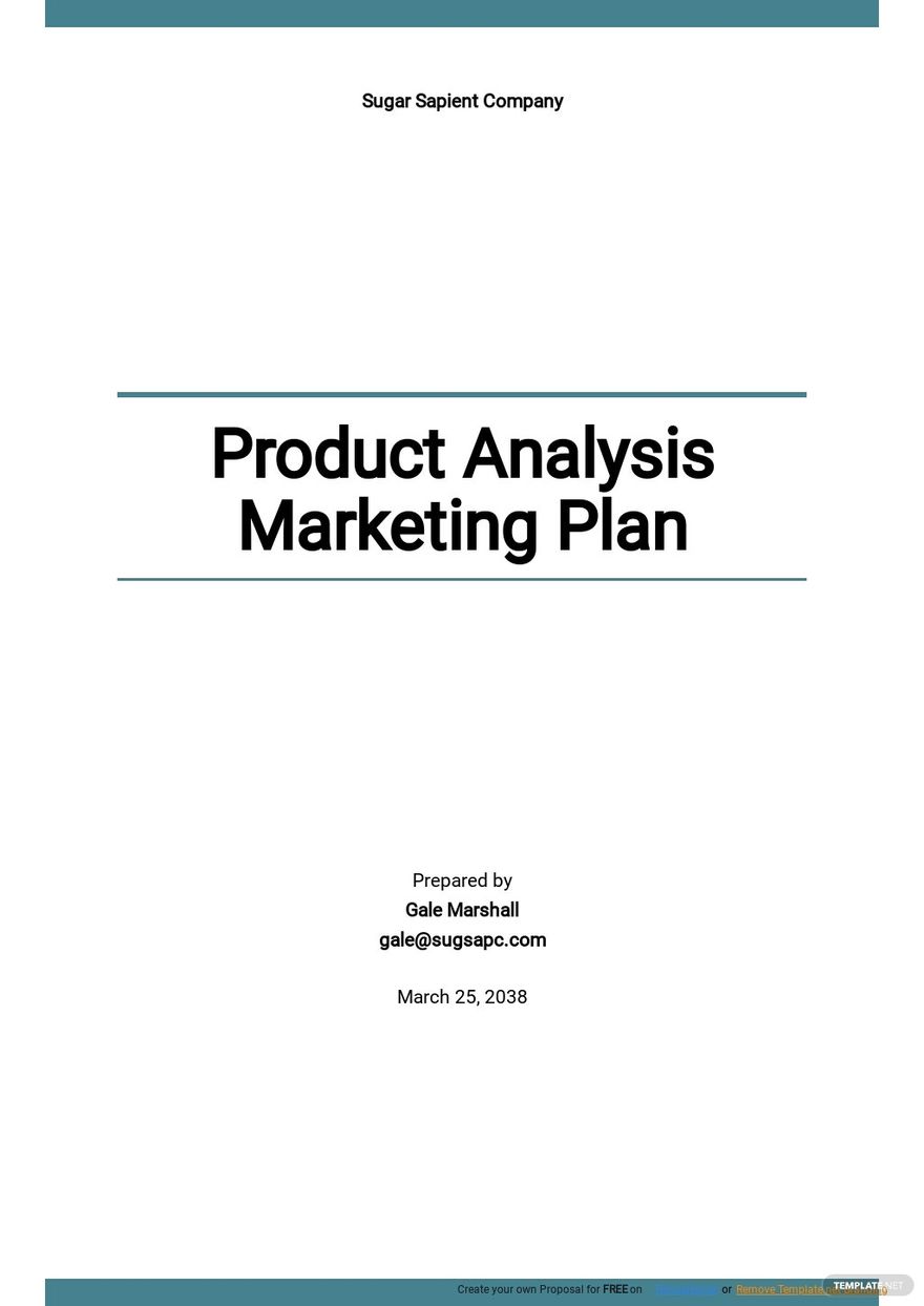 Product Analysis Chart