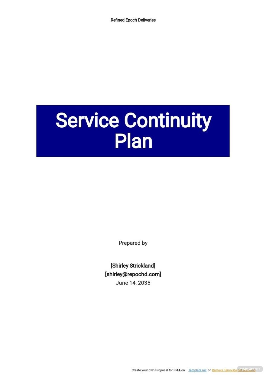 Simple Service Continuity Plan Template.jpe
