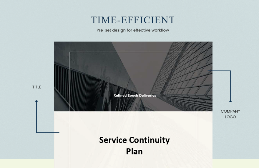 Simple Service Continuity Plan Template