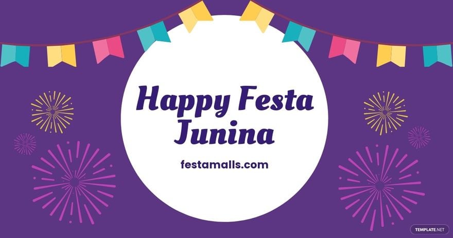 Free Happy Festa Junina Facebook Post Template