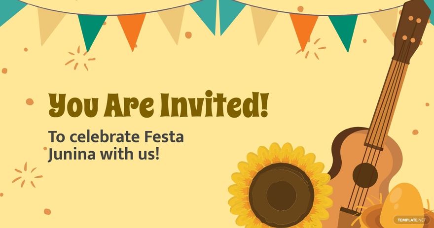 Free Festa Junina Invitation Facebook Post Template