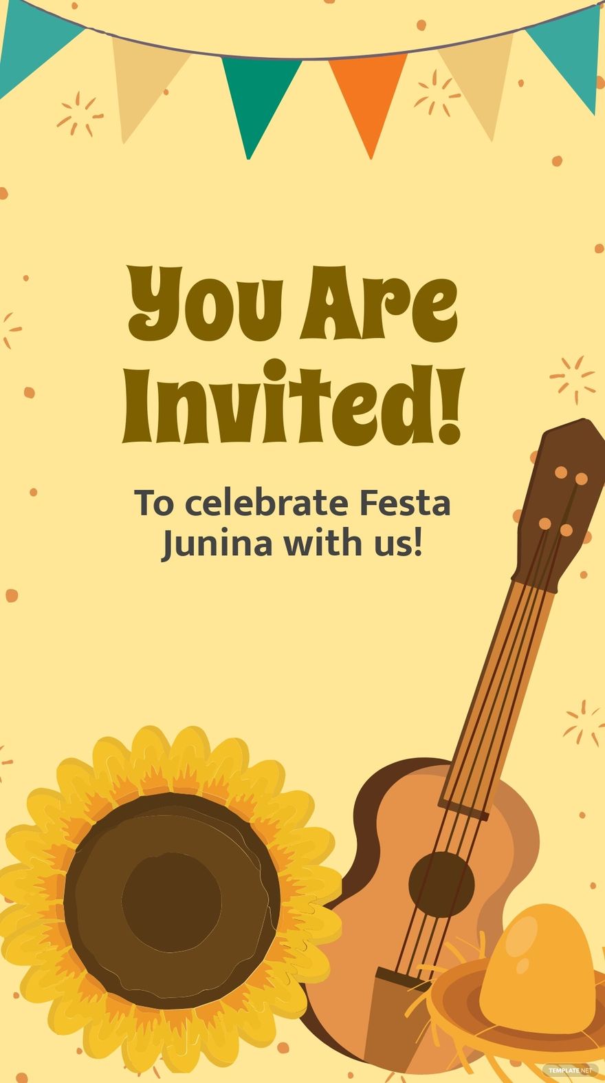 Free Festa Junina Invitation Whatsapp Post Template