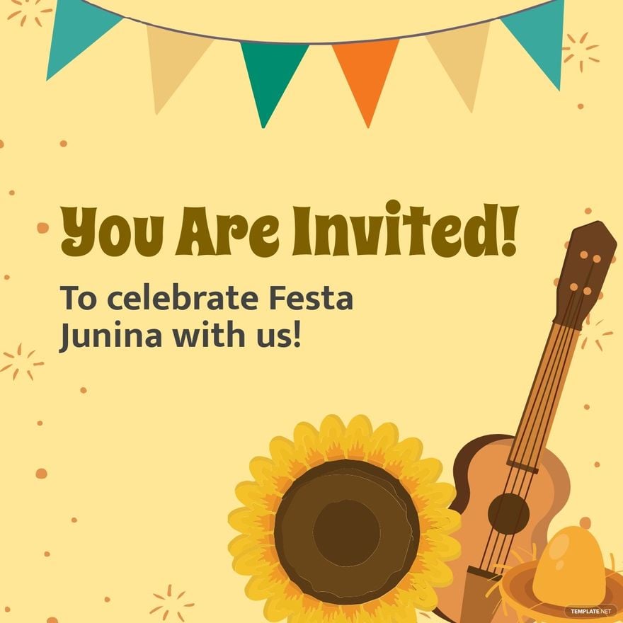 Free Festa Junina Invitation Linkedin Post Template