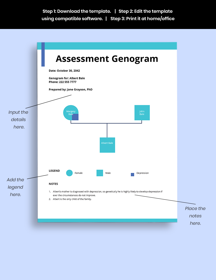 Assessment Genogram Template