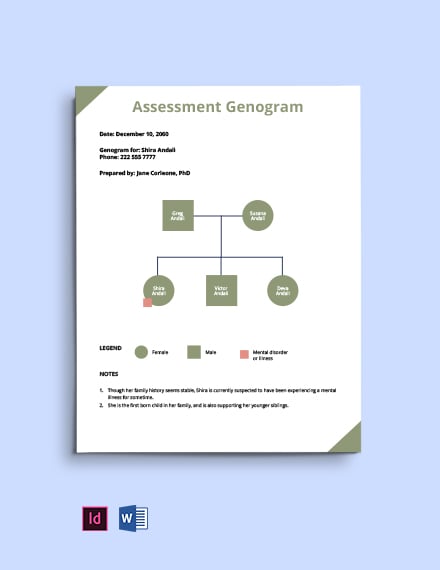 Basic Assessment Genogram Template