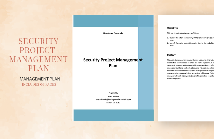 Security Project Management Plan Template