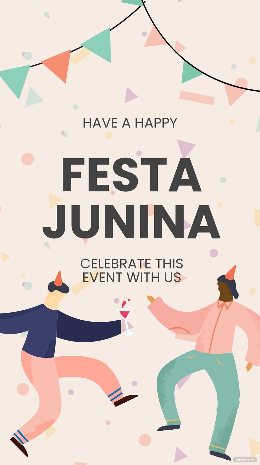Free Festa Junina Event Whatsapp Post Template