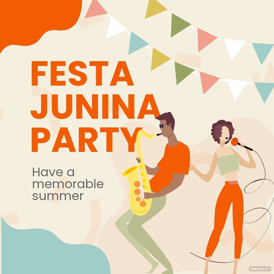 Free Festa Junina Party Linkedin Post Template