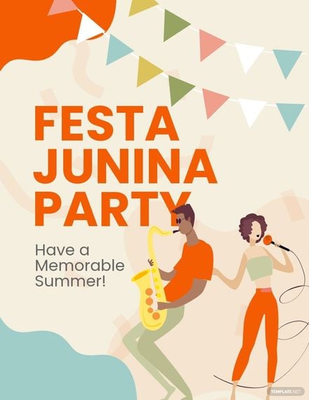 Free Festa Junina Party Flyer Template
