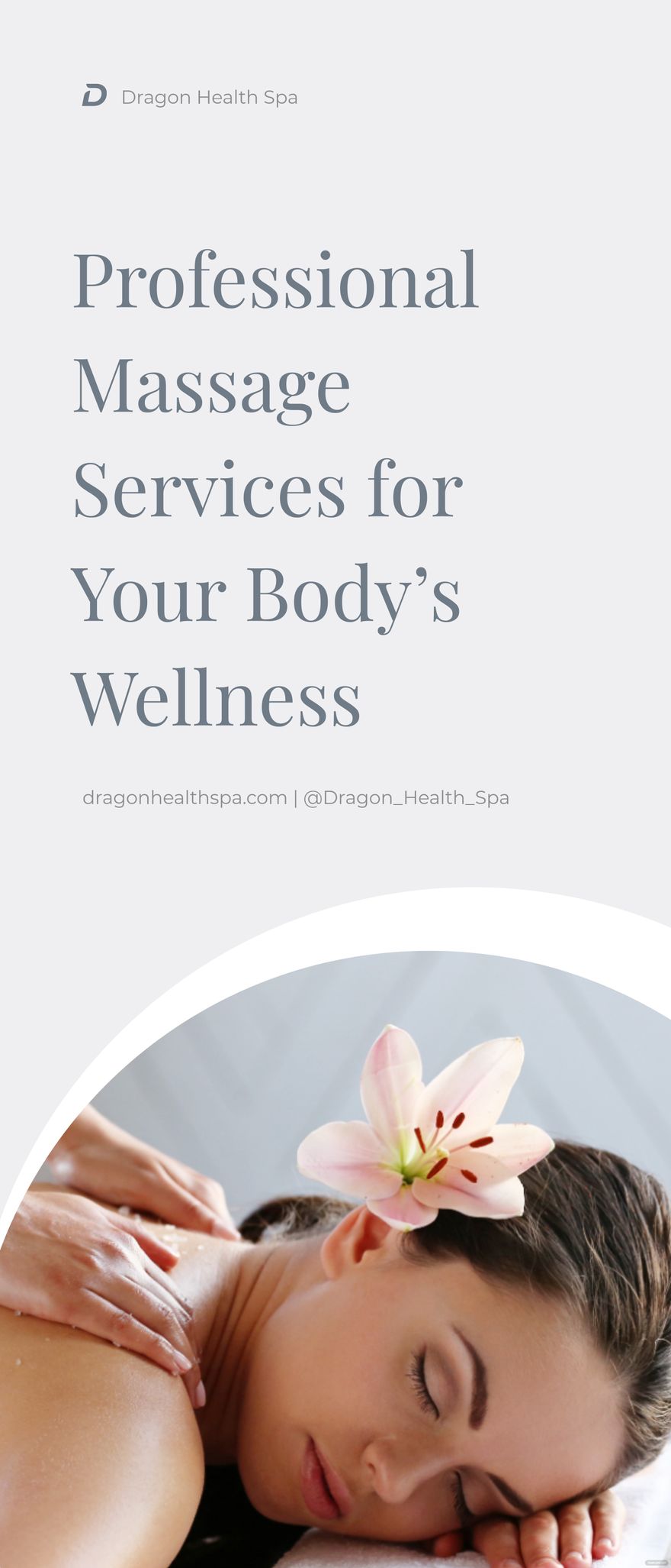 Spa Body Center Rollup Banner Template