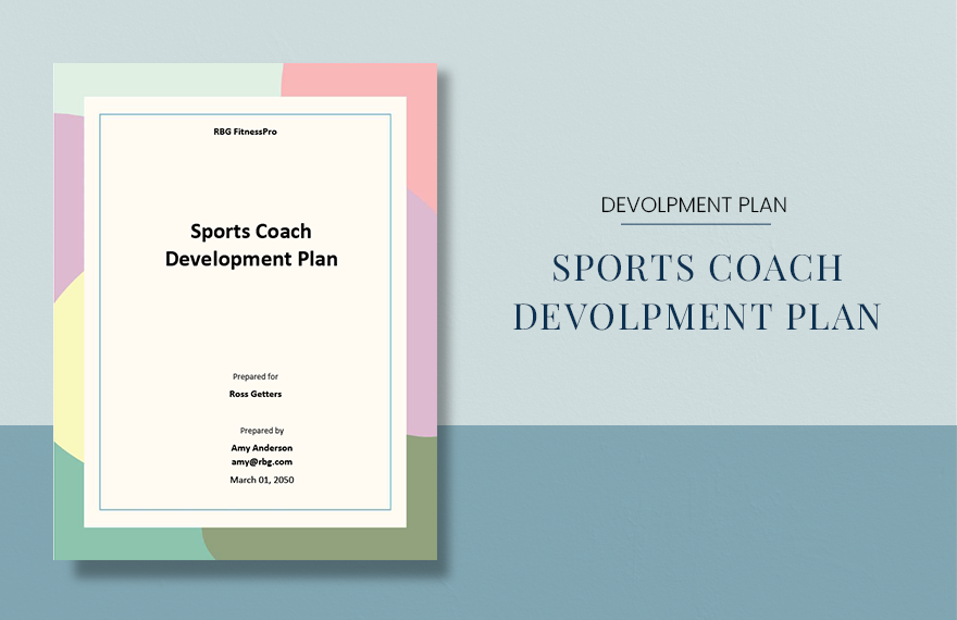 Sports Coach Development Plan Template