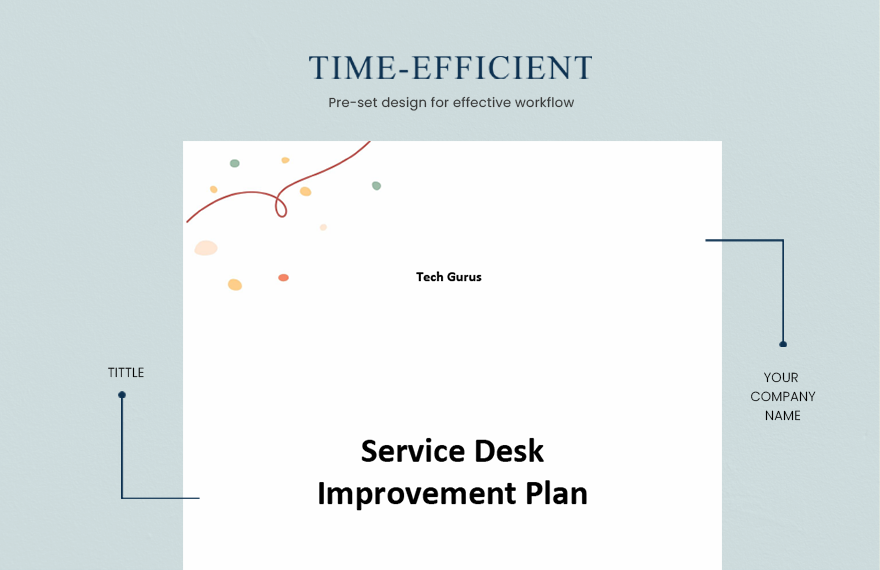 Service Desk Improvement Plan Template