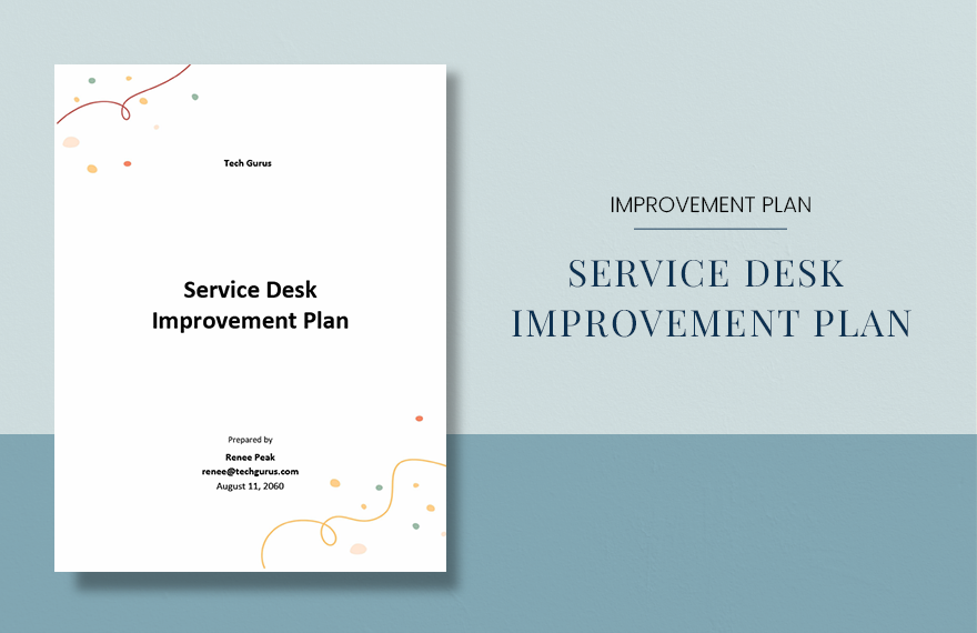 Free Service Desk Improvement Plan Template 