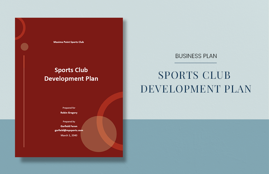 Sports Club Development Plan Template