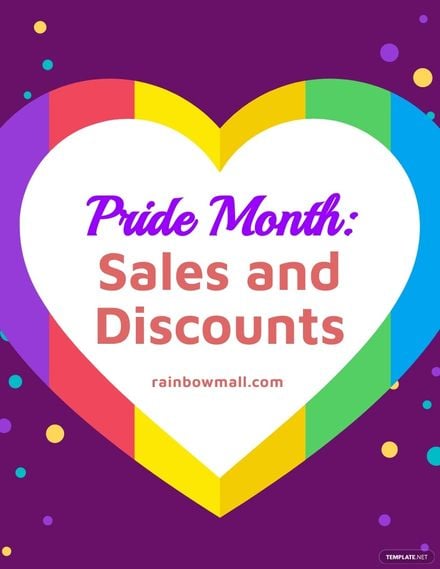 Pride Month Sale Flyer Template