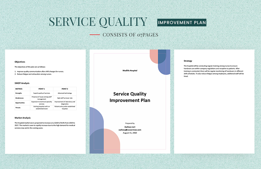 Service Quality Improvement Plan Template 