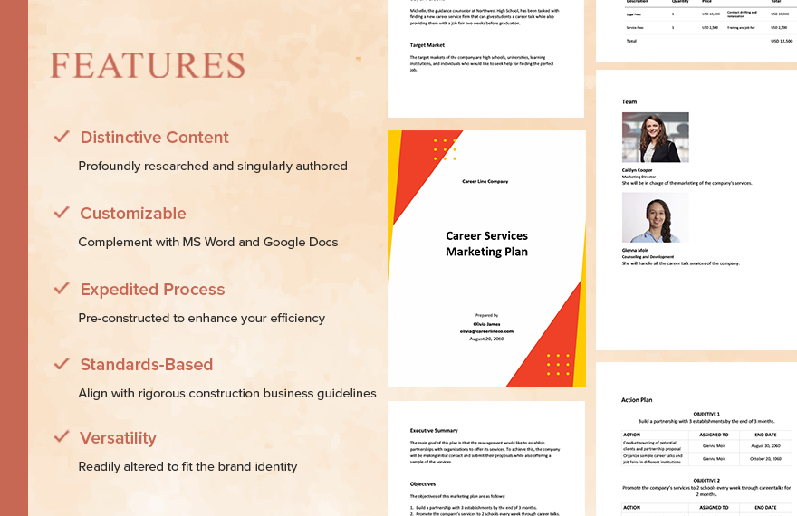 Career Services Marketing Plan Template 