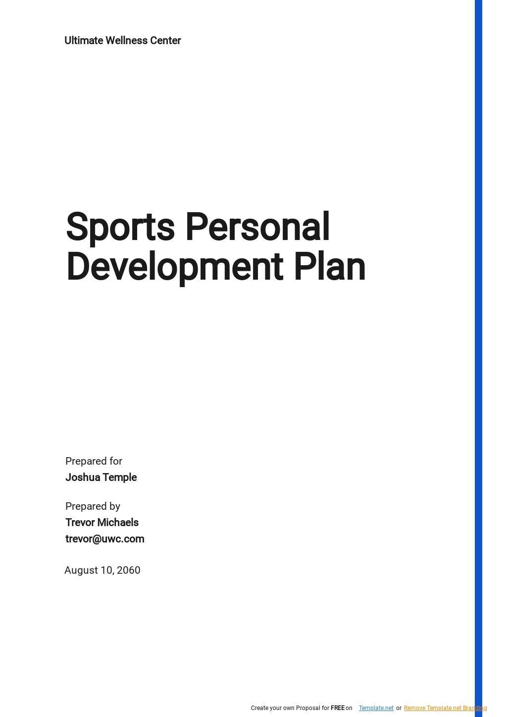 sports club business plan template