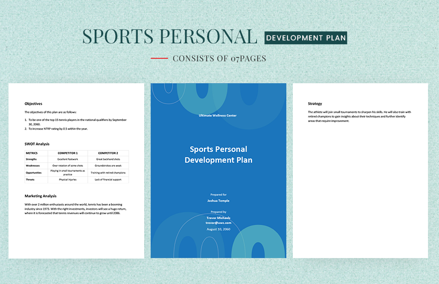 Sports Personal Development Plan Template