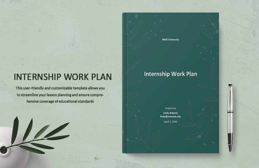 Internship Work Plan Template