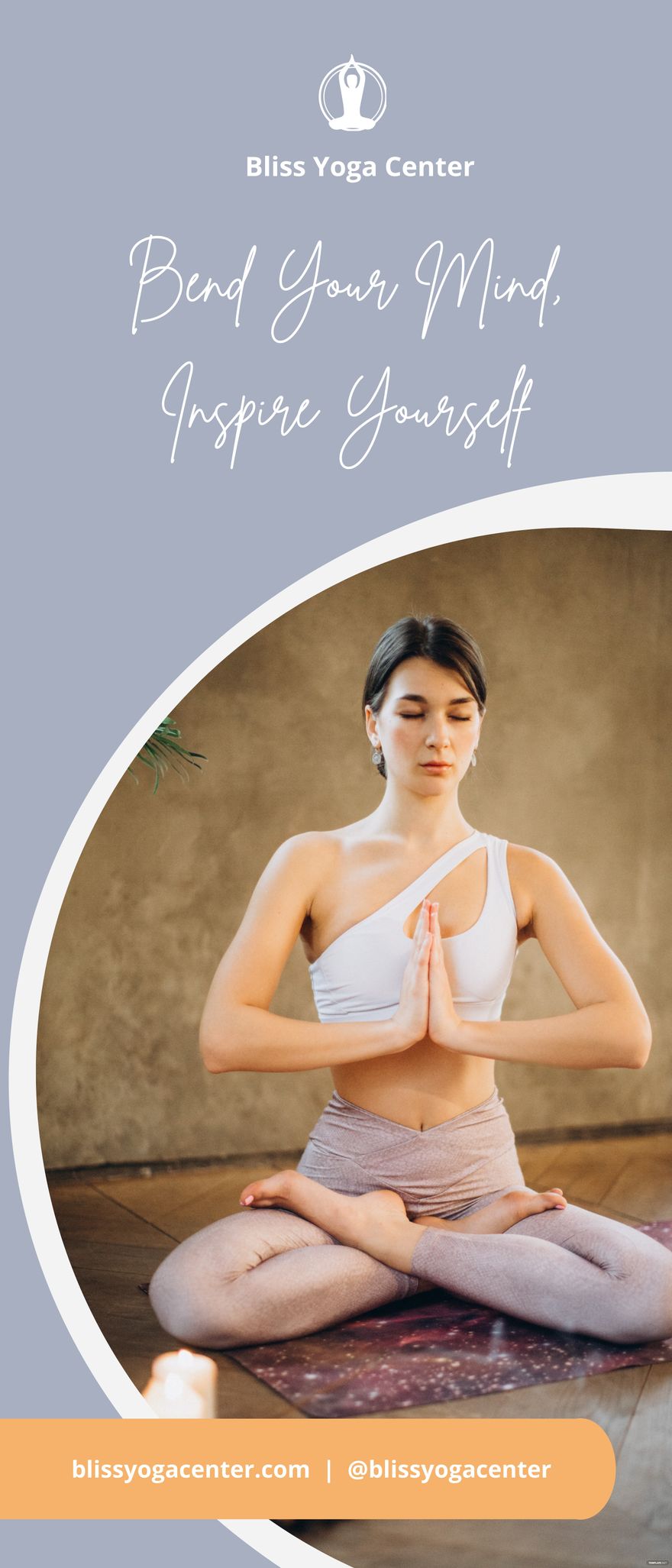 Free Yoga Center Roll-Up Banner Template