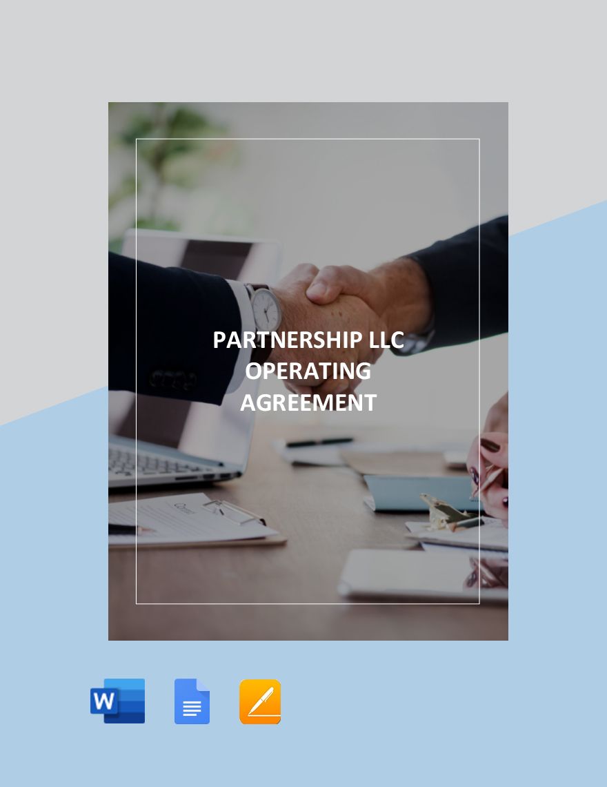 Partnership LLC Operating Agreement Template