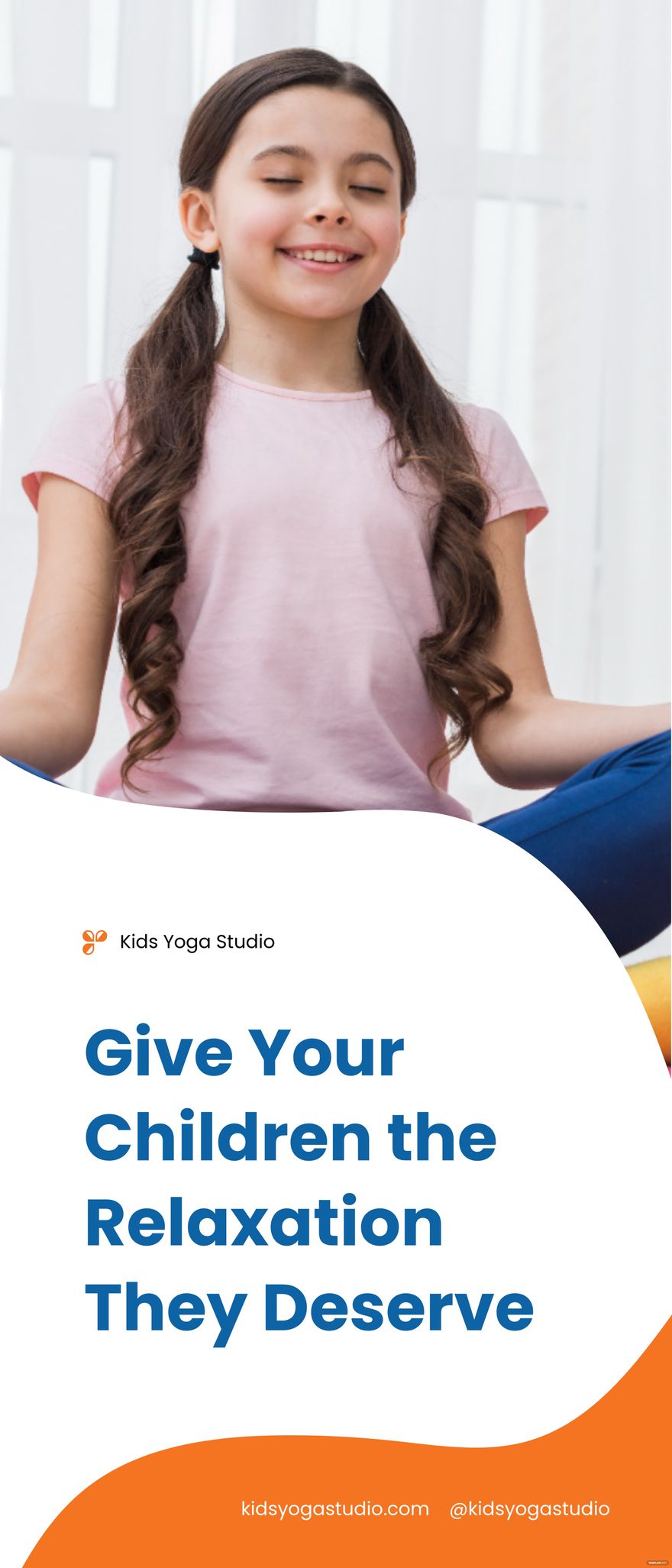 Kids Yoga Roll Up Banner Template
