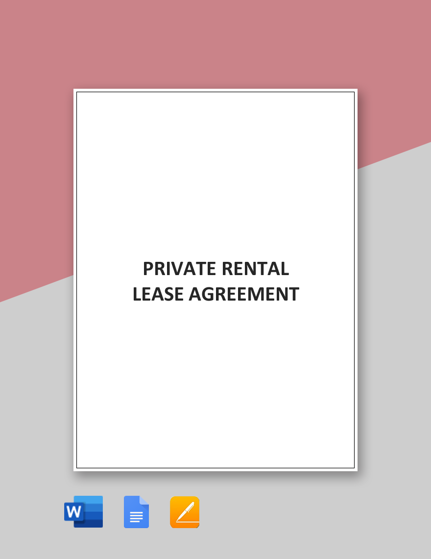 Private Rental Lease Agreement Template