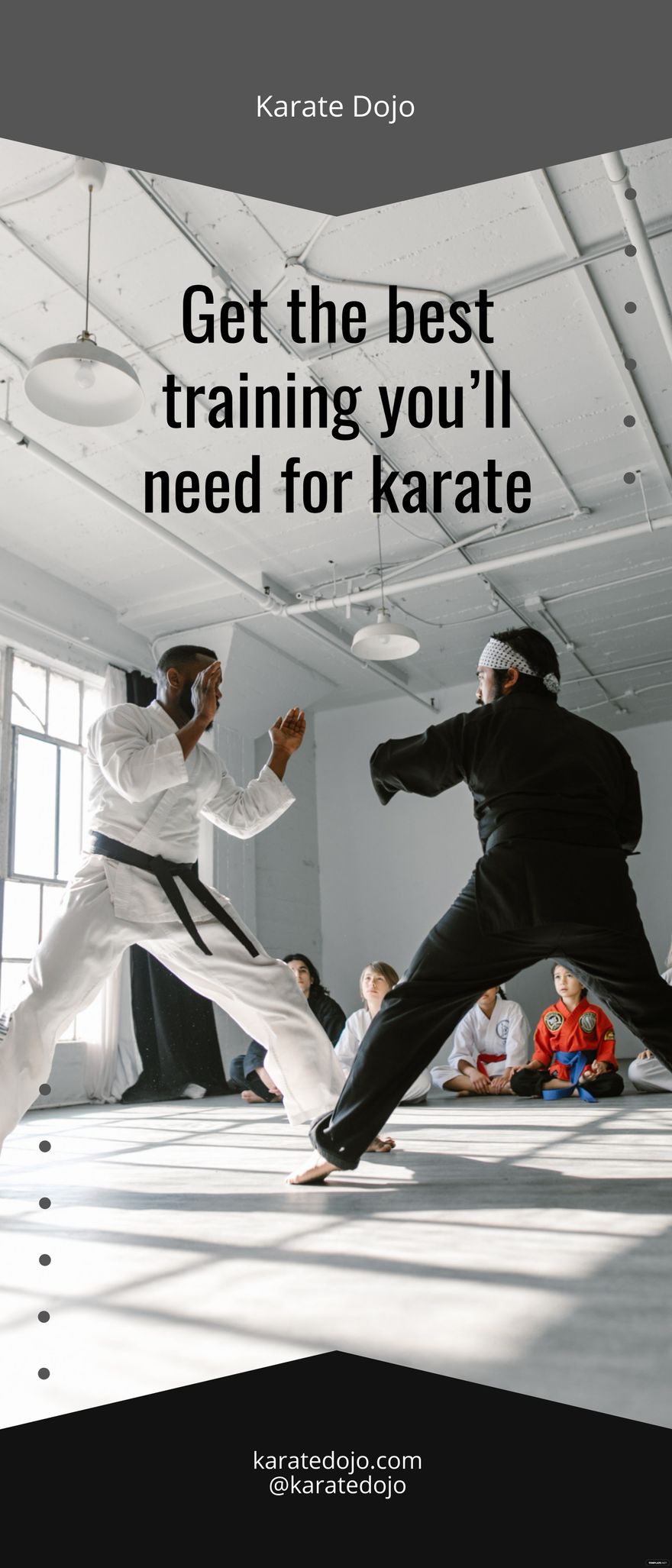 Free Karate Training Roll Up Banner Template