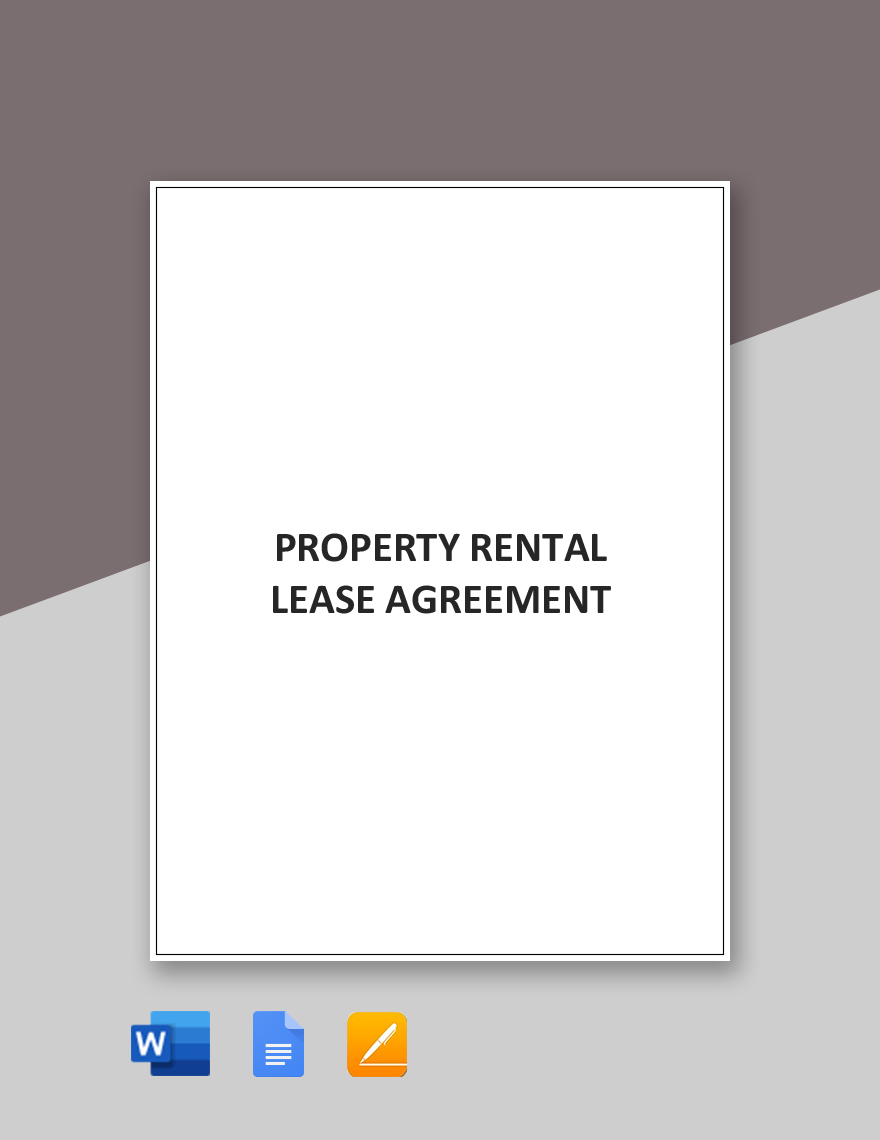 Property Rental Lease Agreement Template