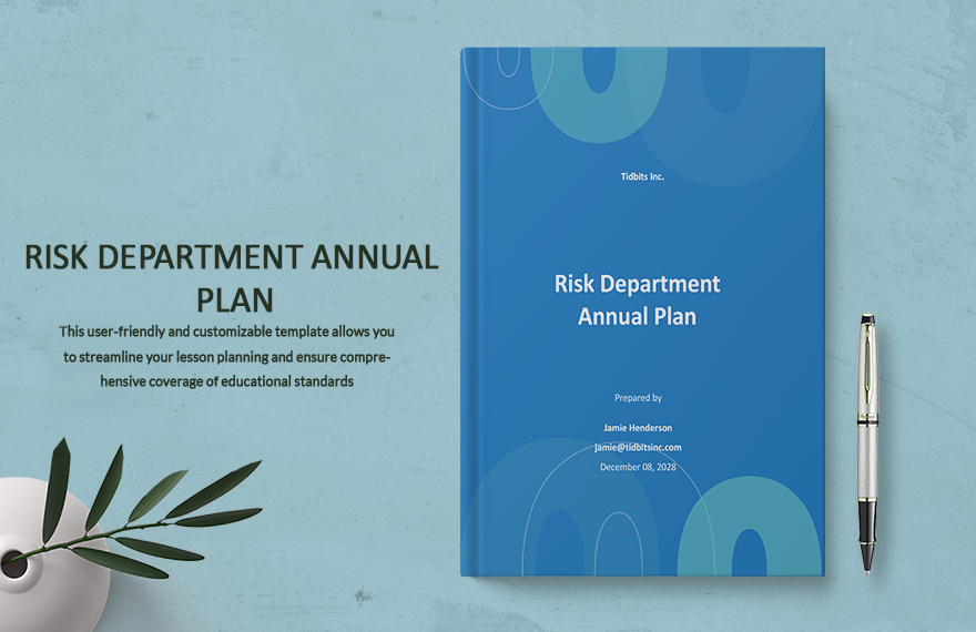 Risk Department Annual Plan Template