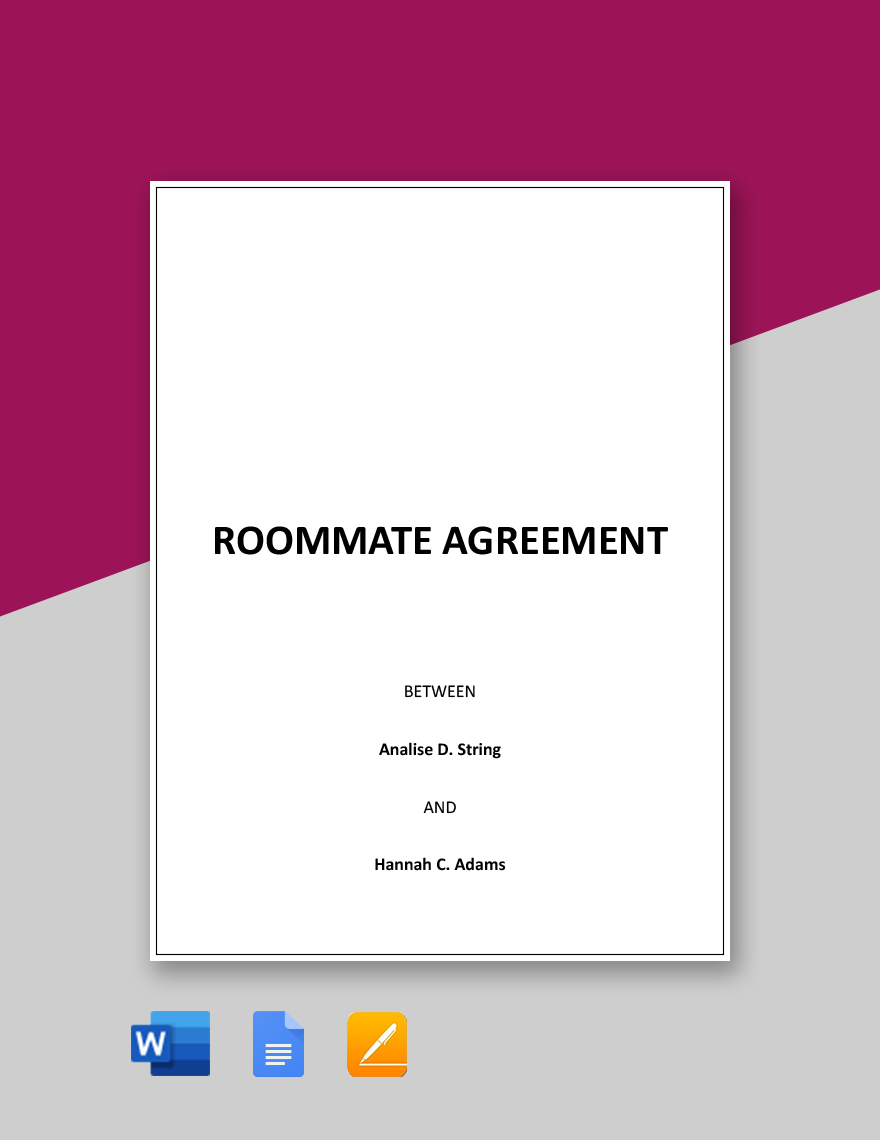 Basic Roommate Agreement Template