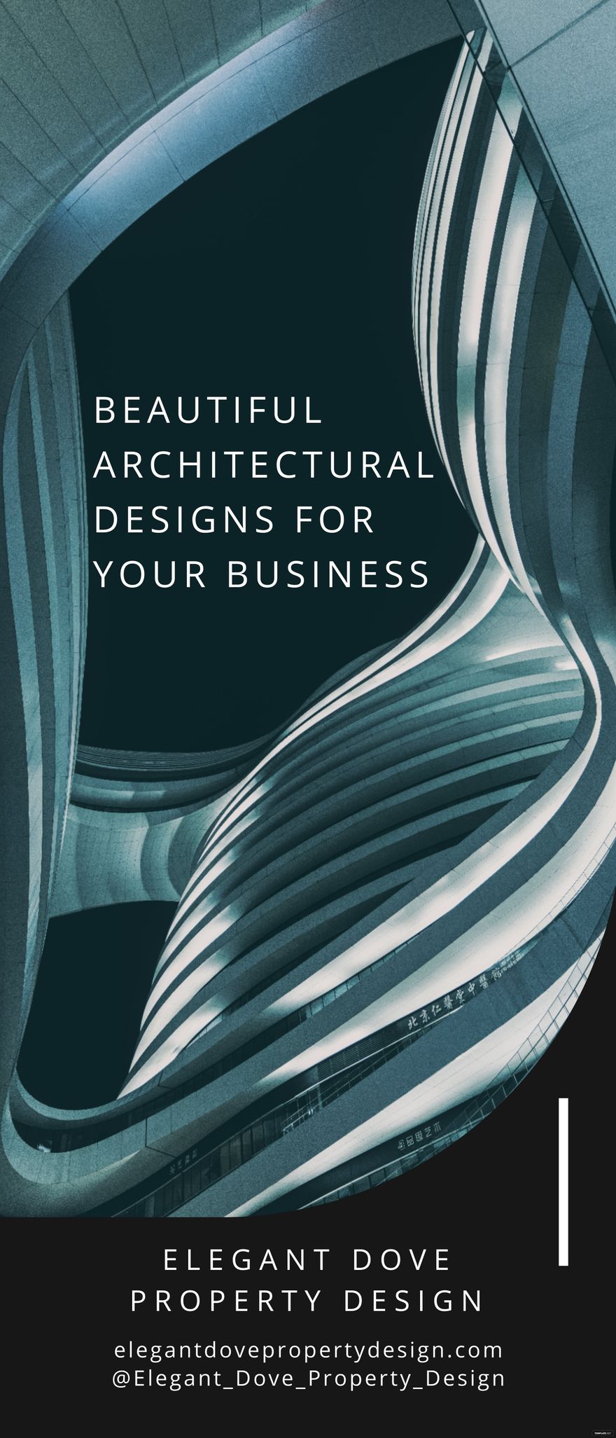 Elegant Architecture Roll Up Banner Template