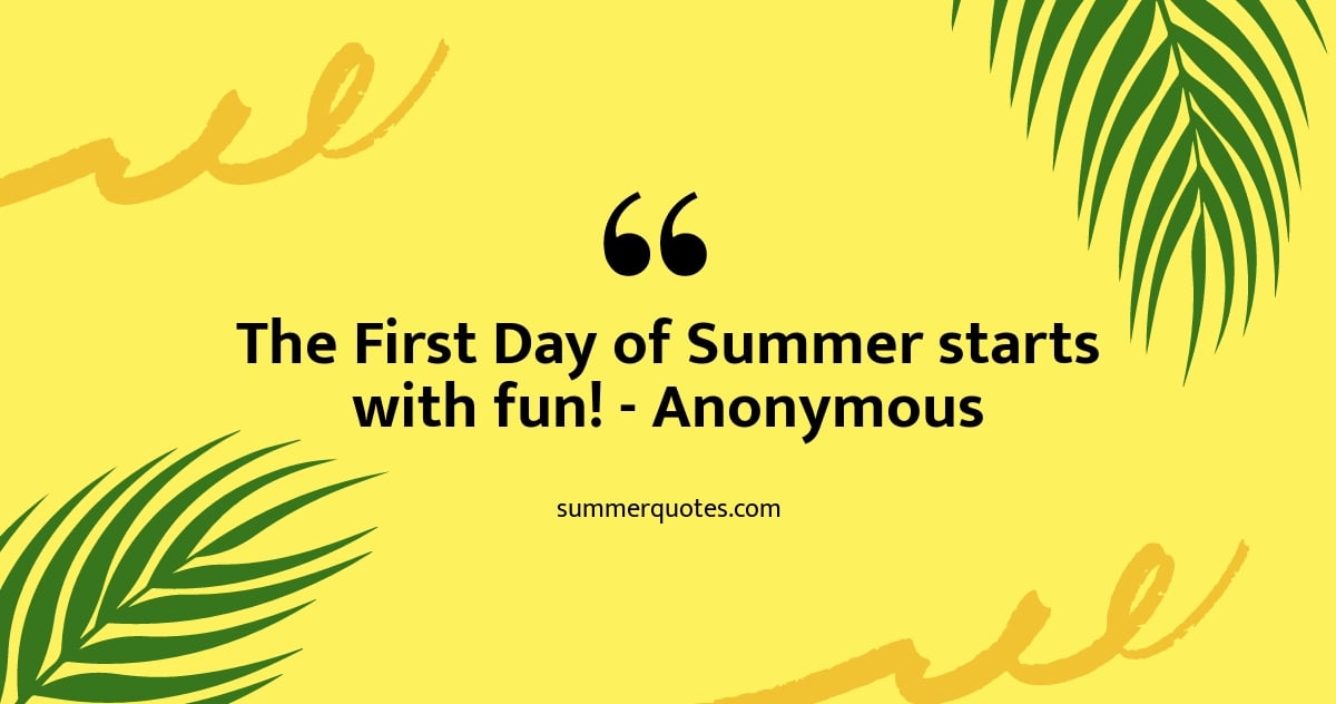 Free First Day of Summer Quote Facebook Post Template Download in PNG