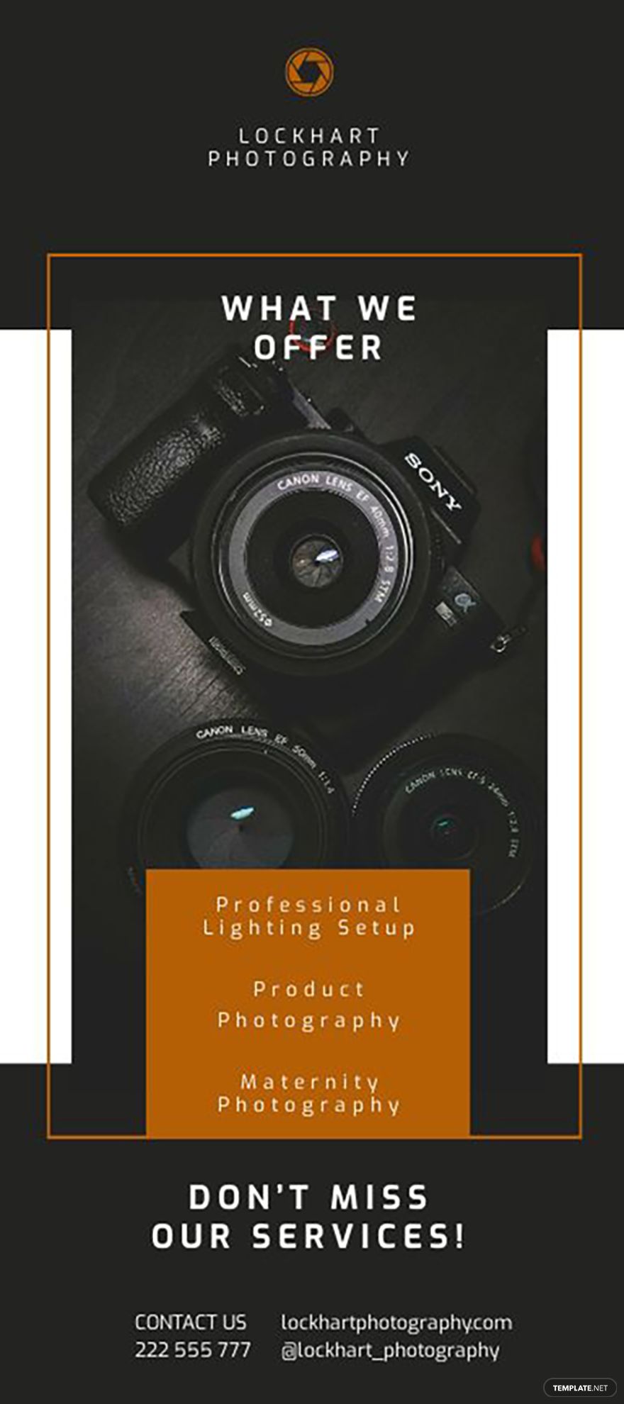 Free Photography Rack Card Template