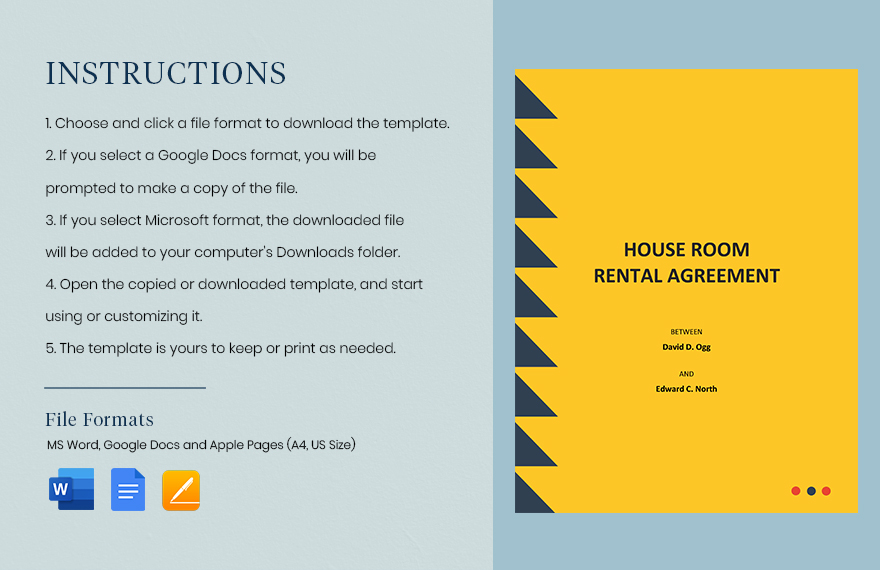 House Room Rental Agreement Template