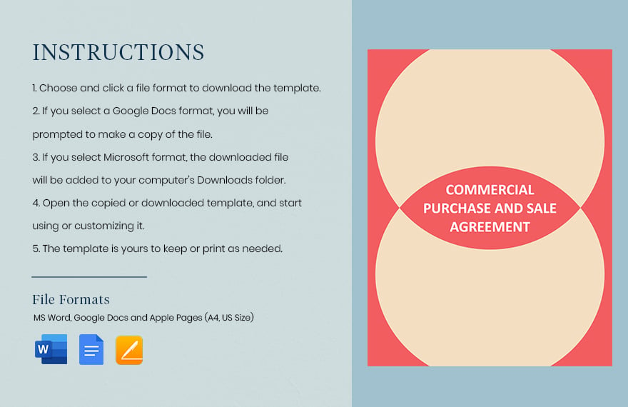 Commercial Purchase And Sale Agreement Template