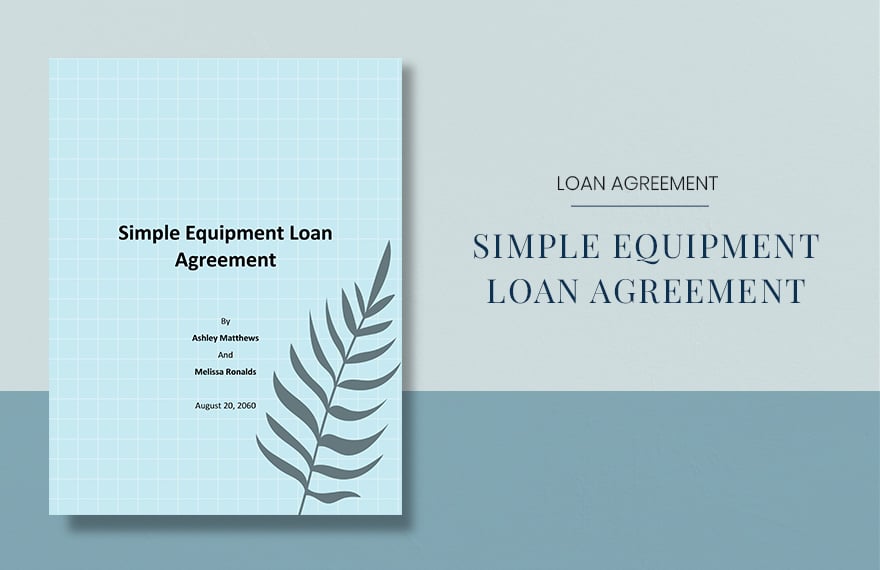 Simple Equipment Loan Agreement Template in Word, Google Docs, Apple Pages